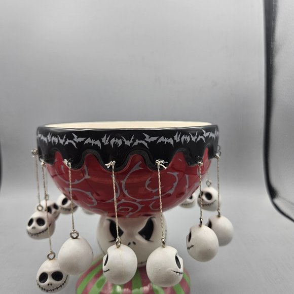 Nightmare Before Christmas Disney Jack Skellington Rare Pedestal Candy Bowl Dish - Picture 3 of 6